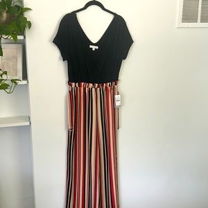 Black and Striped Jumpsuit